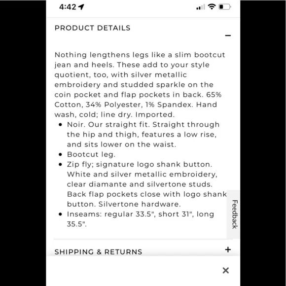 New - Noir Embellished White Bootcut Jean - Picture 6 of 6